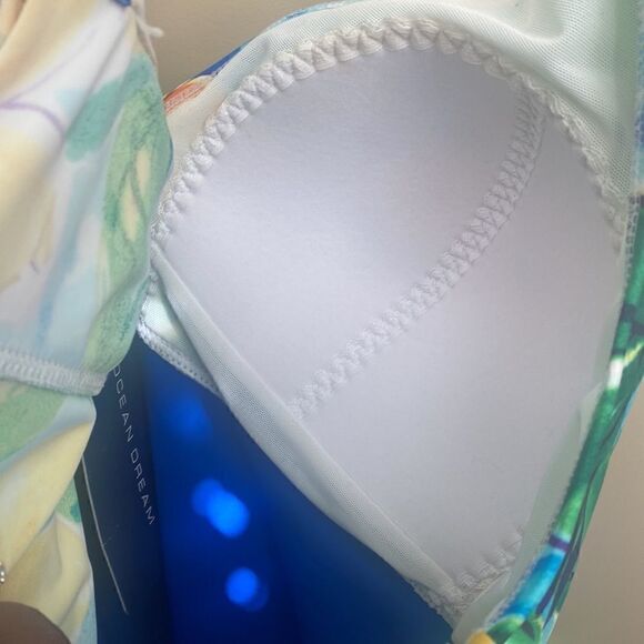 Ocean Dream Floral Swimsuit Top 26W - Picture 7 of 8